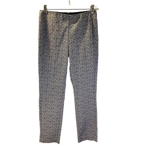 Rag & Bone Black White Print Leopard Slim Ankle Flat Front Pencil Pants 8 Cute! - Picture 2 of 6